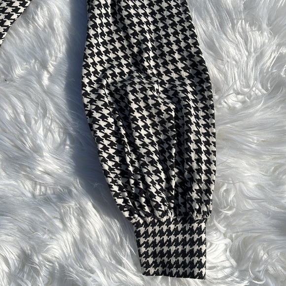 Ralph Lauren Houndstooth Sweater LRL Black White Fine Knit Blouse Women's XS NWT - Picture 4 of 11